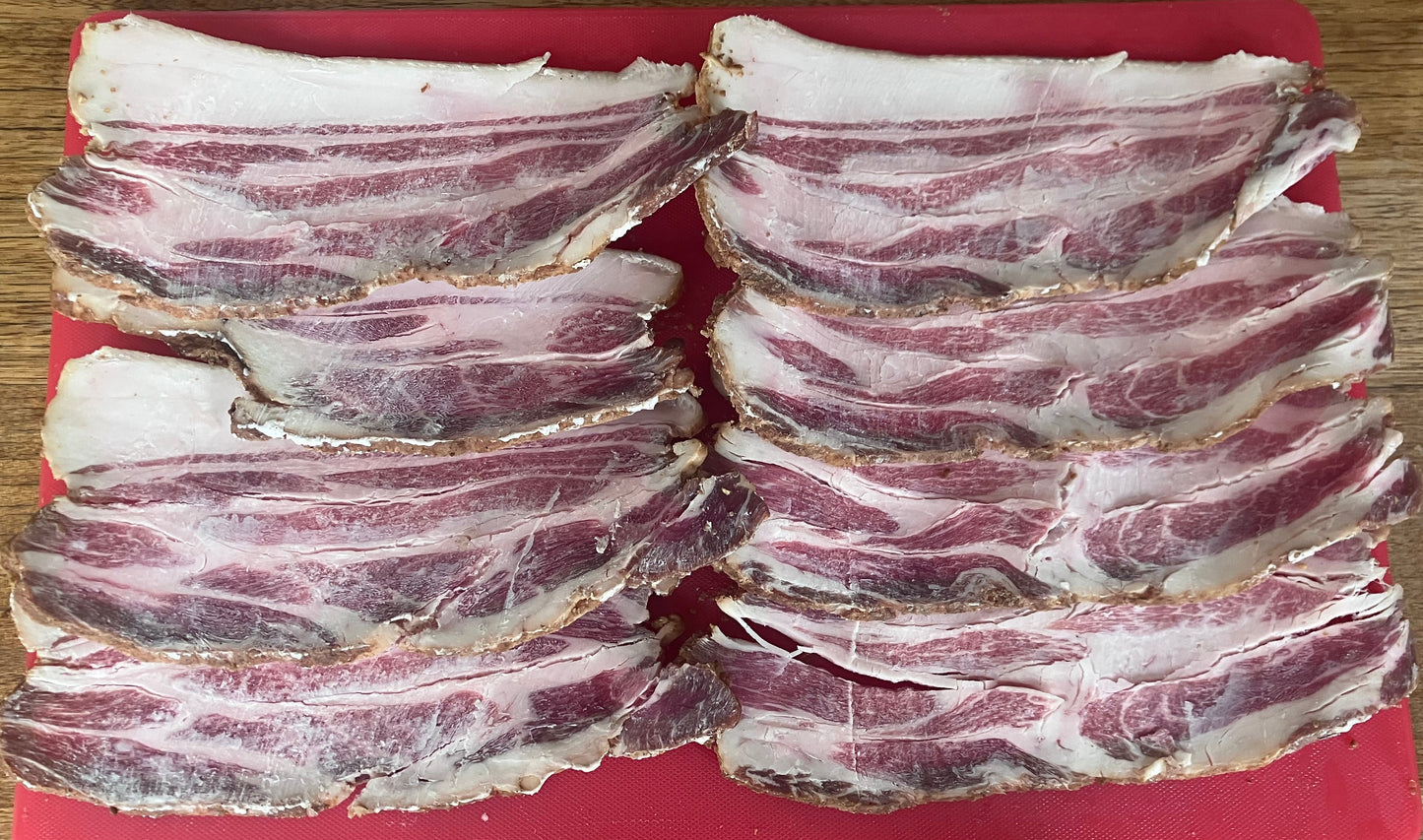 Thick Sliced Traditional Dry Cured Shoulder Bacon